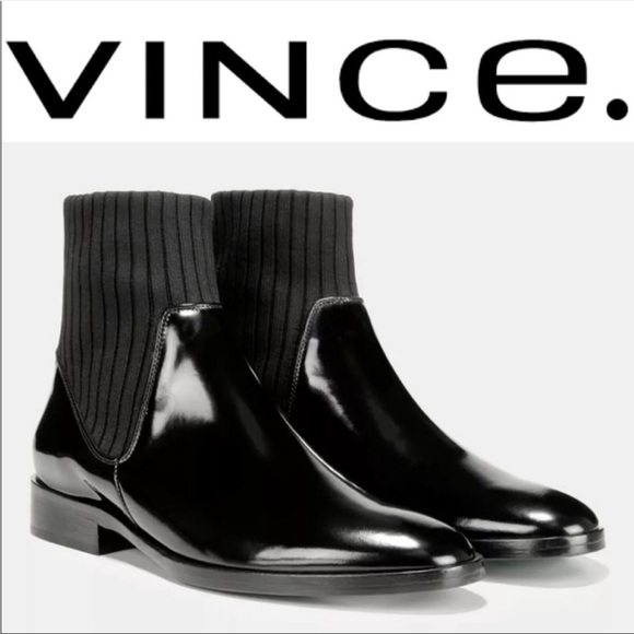 Vince Shoes - Vince Ribbed-Knit Ankle Boot, Women’s 8.5